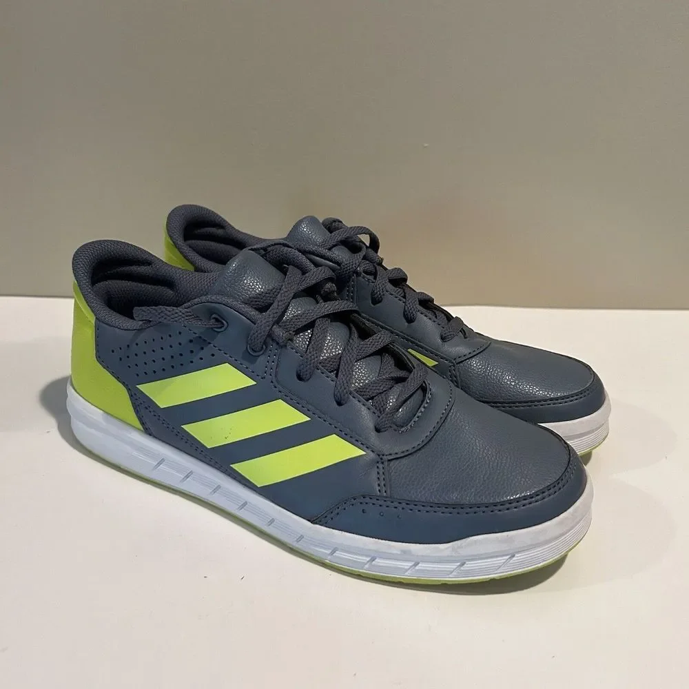 Adidas EVA‎ 791005 Boys Gray Yellow Stripe Sport Sneakers Size 6